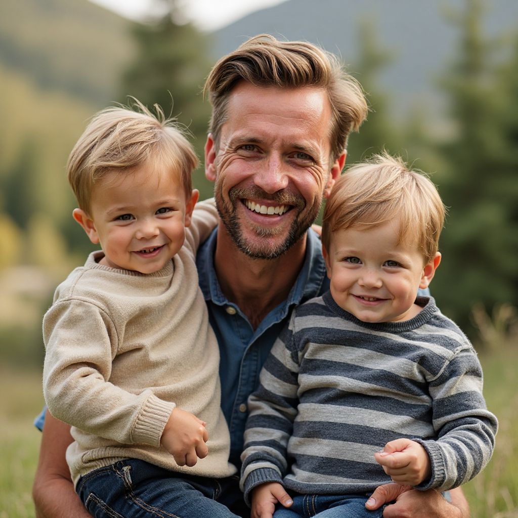 David Wilson and twin boys